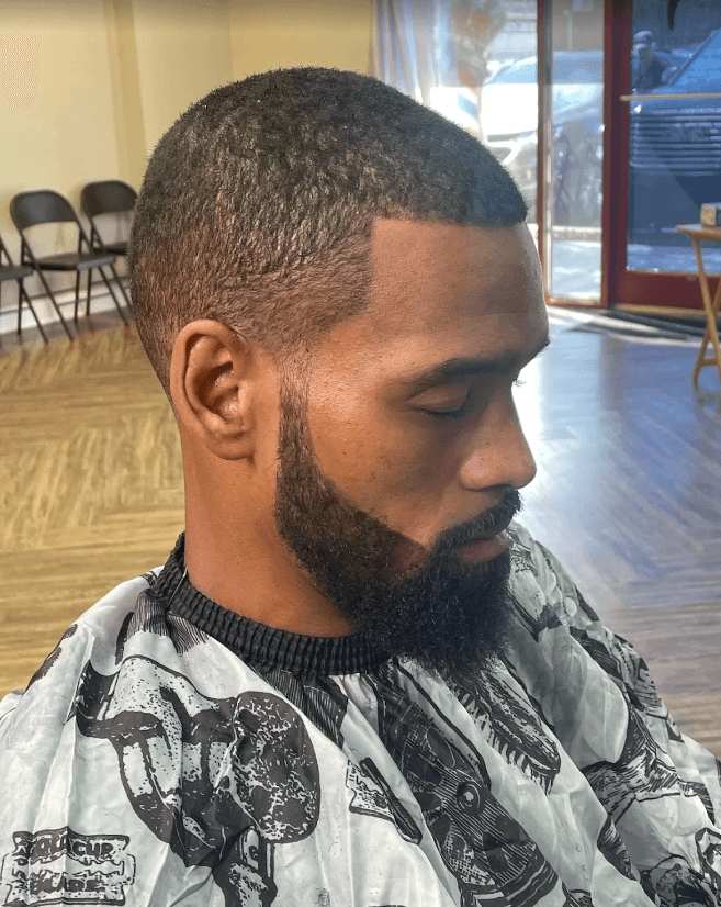 Rob's Barbershop client and haircut 11