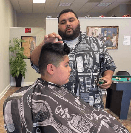 Rob's Barbershop client and haircut 16