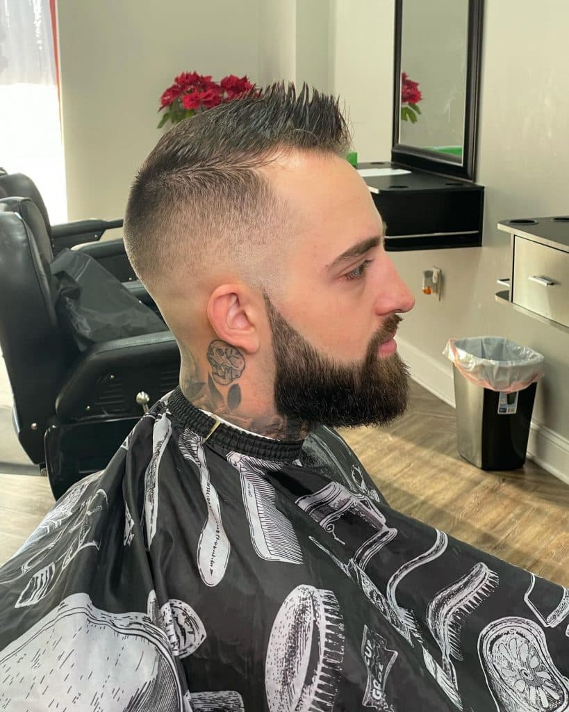 Rob's Barbershop client and haircut 1